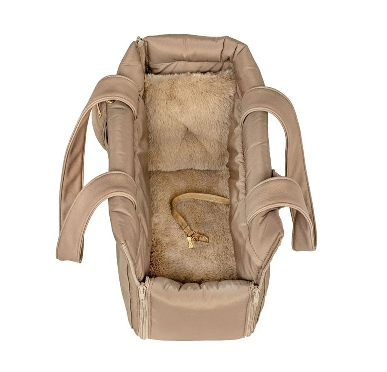 フォーペッツオンリー For Pets Only TopoMio Sleeping Beauty Bag Mocha Mousse【小型犬 犬用 キャリーバッグ セレブ】