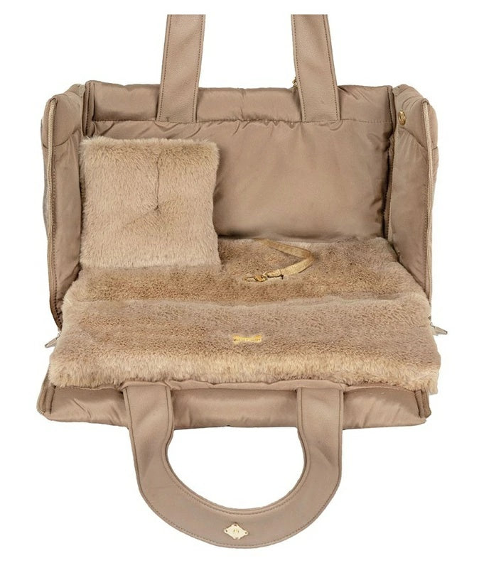 フォーペッツオンリー For Pets Only TopoMio Sleeping Beauty Bag Mocha Mousse【小型犬 犬用 キャリーバッグ セレブ】