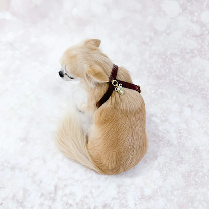 フォーペッツオンリー For Pets Only TopoMio Lover Harness Burgundy【小型犬用 犬用 ハーネス セレブ】
