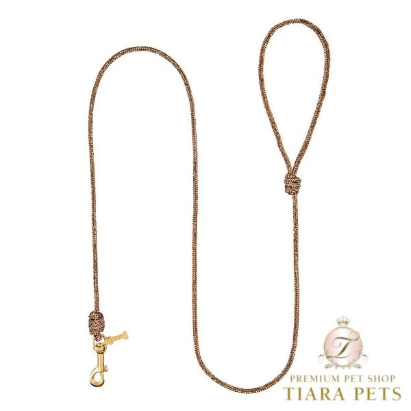 フォーペッツオンリー For Pets Only Crystal Babe Leash Topaz/Gold【小型犬用 犬用 リード セレブ】