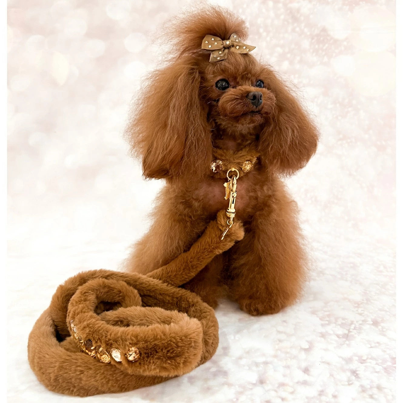 フォーペッツオンリー For Pets Only Posh Diamond Lead Caramel/Gold【小型犬用 犬用 リード セレブ】