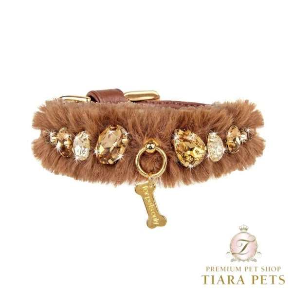 フォーペッツオンリー For Pets Only Posh Diamond Collar Caramel【小型犬用 犬用 カラー 首輪 セレブ】