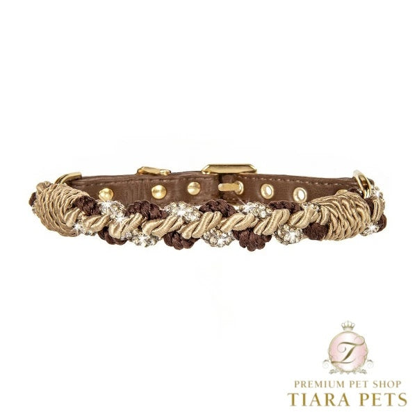 フォーペッツオンリー For Pets Only The Magic Island Collar Rope & Strass Choco【小型犬用 犬用 カラー 首輪 セレブ】