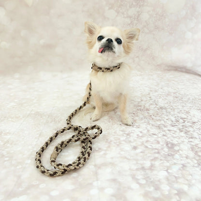 フォーペッツオンリー For Pets Only The Magic Island Collar Rope & Strass Choco【小型犬用 犬用 カラー 首輪 セレブ】