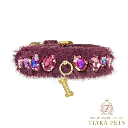 フォーペッツオンリー For Pets Only Posh Diamond Collar Burgundy【小型犬用 犬用 カラー 首輪 セレブ】