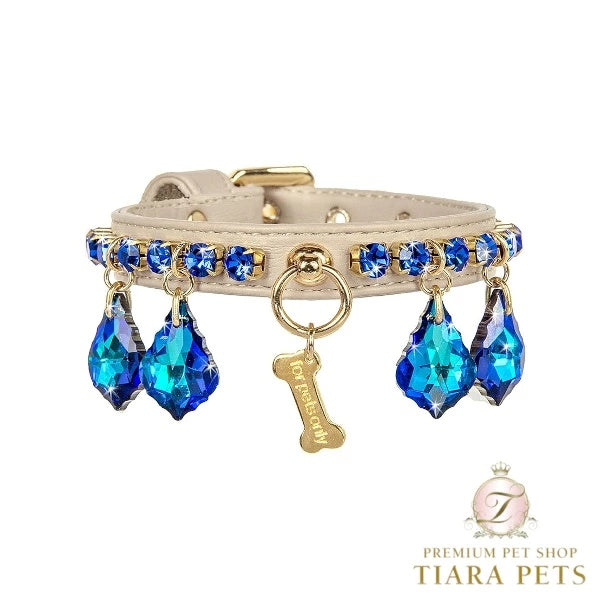 フォーペッツオンリー For Pets Only Magic Drops Collar Blue【小型犬用 犬用 カラー 首輪 セレブ】