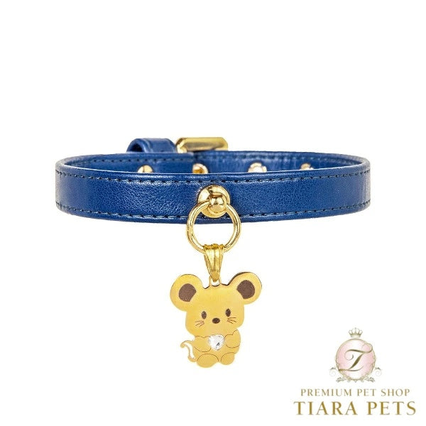 フォーペッツオンリー For Pets Only TopoMio Lover Collar Deep Blue【小型犬用 犬用 カラー 首輪 セレブ】