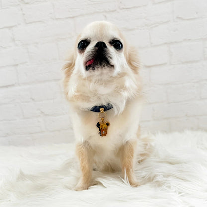 フォーペッツオンリー For Pets Only TopoMio Lover Collar Deep Blue【小型犬用 犬用 カラー 首輪 セレブ】