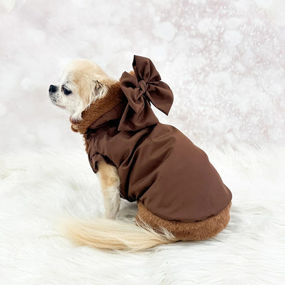 フォーペッツオンリー For Pets Only My Furry Raincoat Brown【小型犬用 犬服 アウター セレブ】