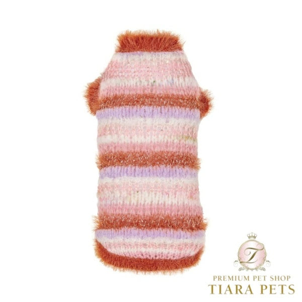 フォーペッツオンリー For Pets Only Righe Da Favola Pull Rust【小型犬用 犬服 トップス セーター ニット セレブ】