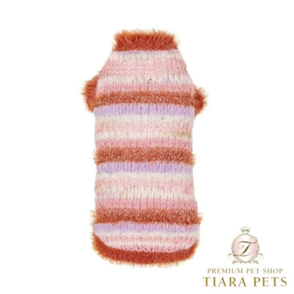 フォーペッツオンリー For Pets Only Righe Da Favola Pull Rust【小型犬用 犬服 トップス セーター ニット セレブ】