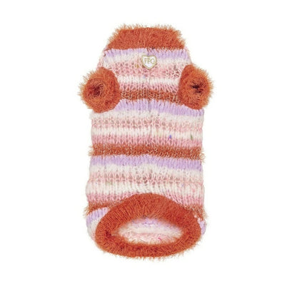 フォーペッツオンリー For Pets Only Righe Da Favola Pull Rust【小型犬用 犬服 トップス セーター ニット セレブ】