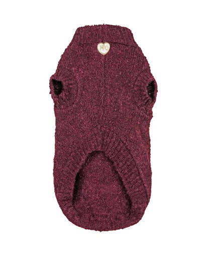 フォーペッツオンリー For Pets Only TopoMio Diamond Cuddle Pull Burgundy【小型犬用 犬服 トップス セーター ニット セレブ】