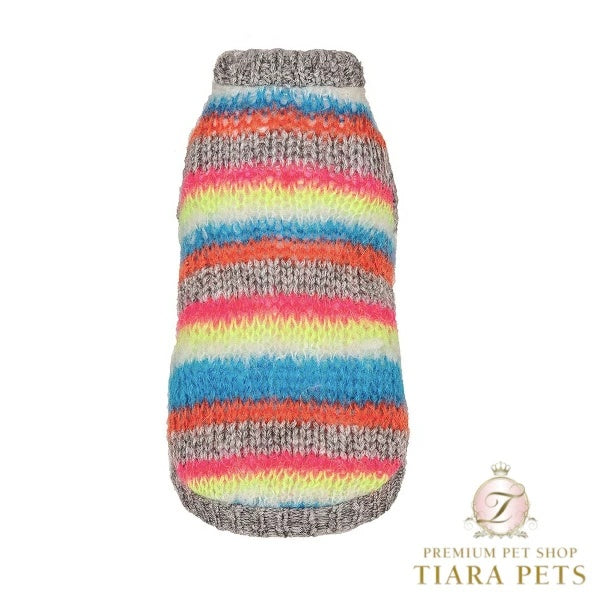 フォーペッツオンリー For Pets Only Righe Da Favola Pull Grey【小型犬用 犬服 トップス セーター ニット セレブ】