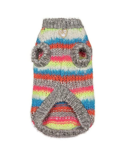 フォーペッツオンリー For Pets Only Righe Da Favola Pull Grey【小型犬用 犬服 トップス セーター ニット セレブ】