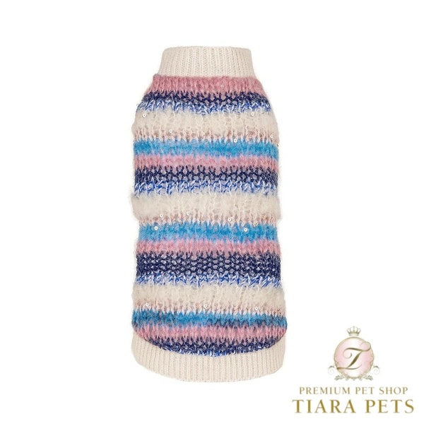 フォーペッツオンリー For Pets Only Righe Da Favola Pull Blue【小型犬用 犬服 トップス セーター ニット セレブ】