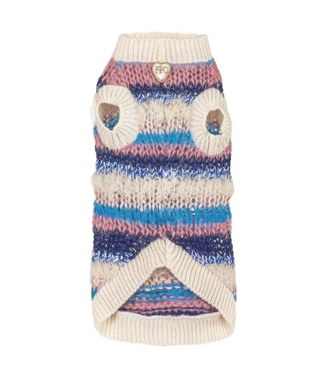 フォーペッツオンリー For Pets Only Righe Da Favola Pull Blue【小型犬用 犬服 トップス セーター ニット セレブ】