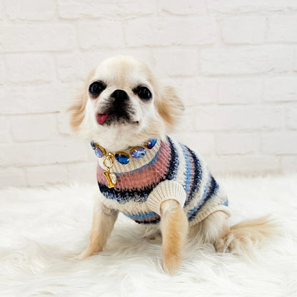 フォーペッツオンリー For Pets Only Righe Da Favola Pull Blue【小型犬用 犬服 トップス セーター ニット セレブ】