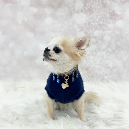 フォーペッツオンリー For Pets Only More Amore Pull Deep Blue【小型犬用 犬服 トップス セーター ニット セレブ】