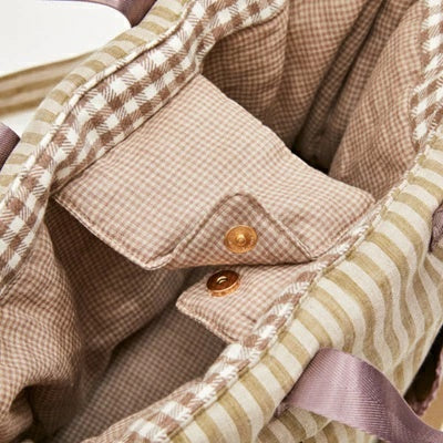 ルイスドッグ louisdog Khaki Stripes 5. Bag【小型犬 犬用 キャリーバッグ セレブ】