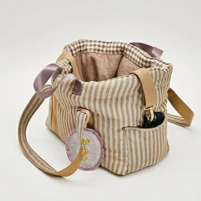 ルイスドッグ louisdog Khaki Stripes 5. Bag【小型犬 犬用 キャリーバッグ セレブ】