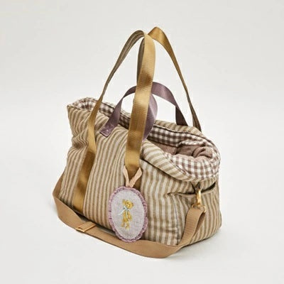 ルイスドッグ louisdog Khaki Stripes 5. Bag【小型犬 犬用 キャリーバッグ セレブ】