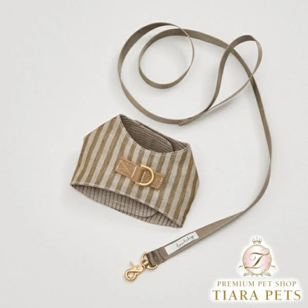 ルイスドッグ louisdog Walk With Me/Khaki Stripes【小型犬 犬用 ハーネス セット リード セレブ】