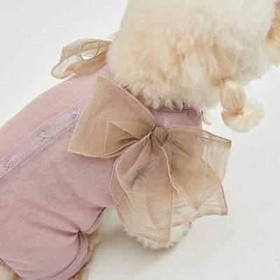 ルイスドッグ louisdog Grand Bow Tracksuit【小型犬 犬用 つなぎ ロンパース パンツ セレブ】