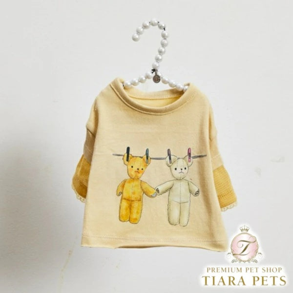 ルイスドッグ louisdog Teddy Friends Mesh TEE【小型犬 犬用 トップス Tシャツ 半袖 セレブ】