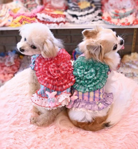 J&Kアニマルズ J&K animals☆予約受付中☆ハートチェツクOP【小型犬 犬服 ワンピース ドレス スカート】