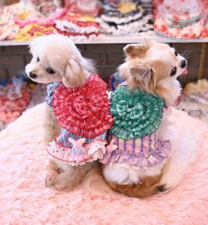 J&Kアニマルズ J&K animals☆予約受付中☆ハートチェツクOP【小型犬 犬服 ワンピース ドレス スカート】