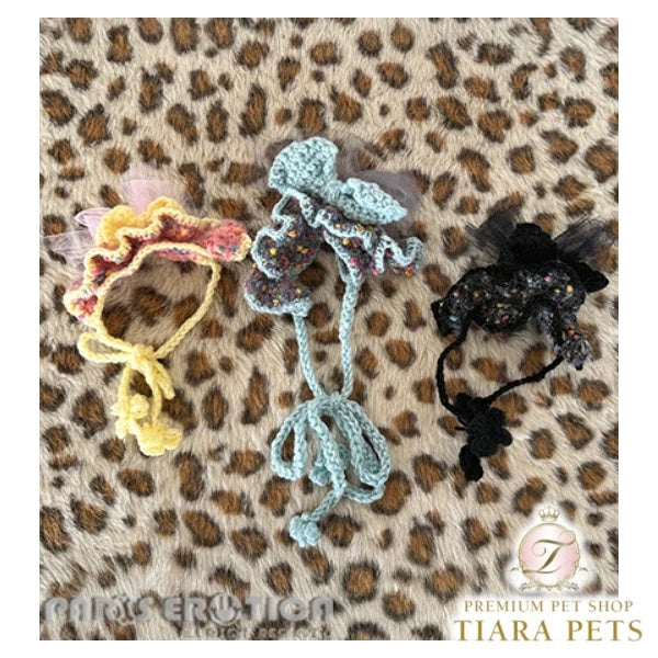 パリエロ PARIERO★受注限定★ニットヘッドドレス【小型犬 犬用 ヘアアクセサリー セレブ】