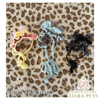 パリエロ PARIERO★受注限定★ニットヘッドドレス【小型犬 犬用 ヘアアクセサリー セレブ】