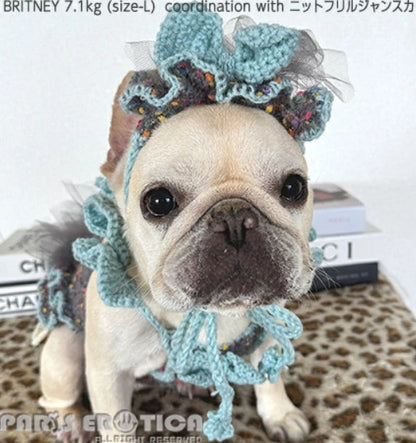 パリエロ PARIERO★受注限定★ニットヘッドドレス【小型犬 犬用 ヘアアクセサリー セレブ】