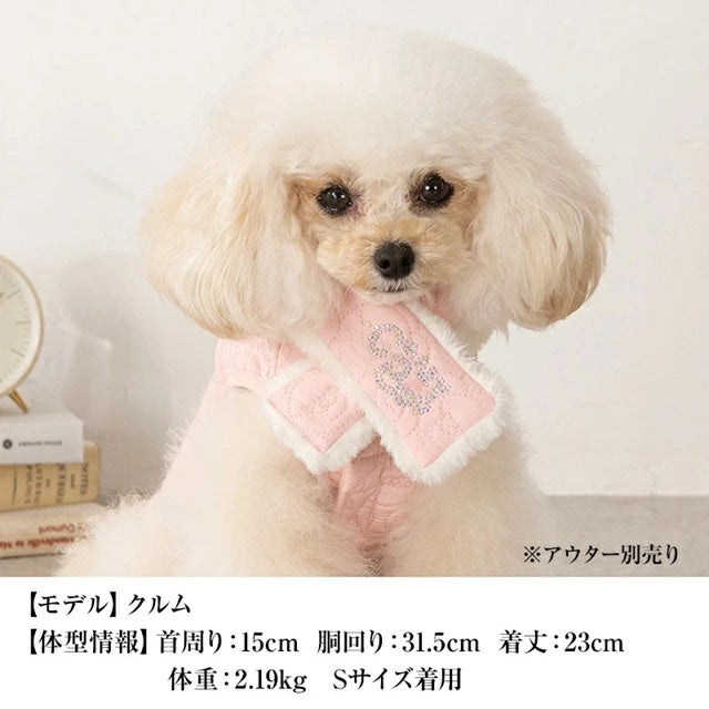 クレイジーブー CRAZYBOO キルトボアマフラー【犬服 小型犬 スヌード マフラー セレブ】