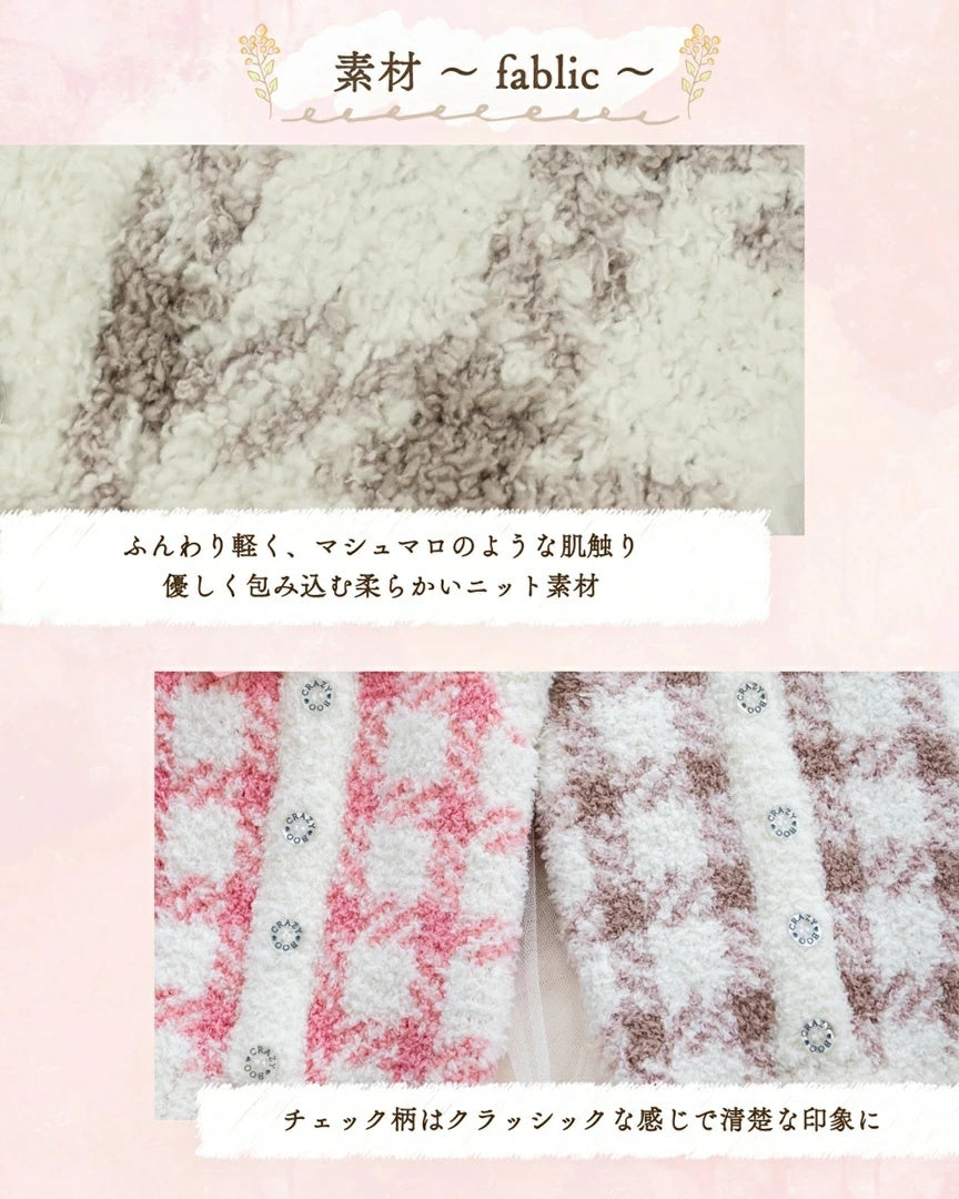 クレイジーブー CRAZYBOO マシュマロチェックニット【犬服 小型犬 トップス ニット セーター セレブ】