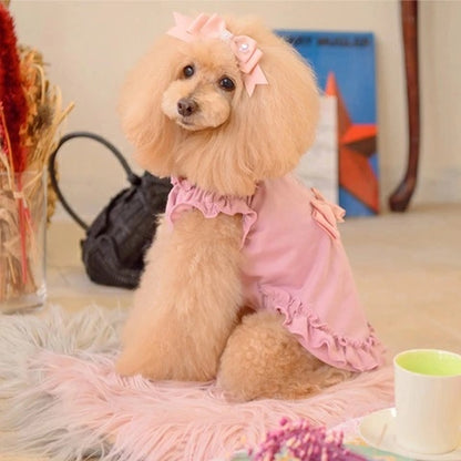 きゃんナナ CanNana リボンカットソーワンピース 1166【小型犬 犬服 ワンピース ドレス スカート】