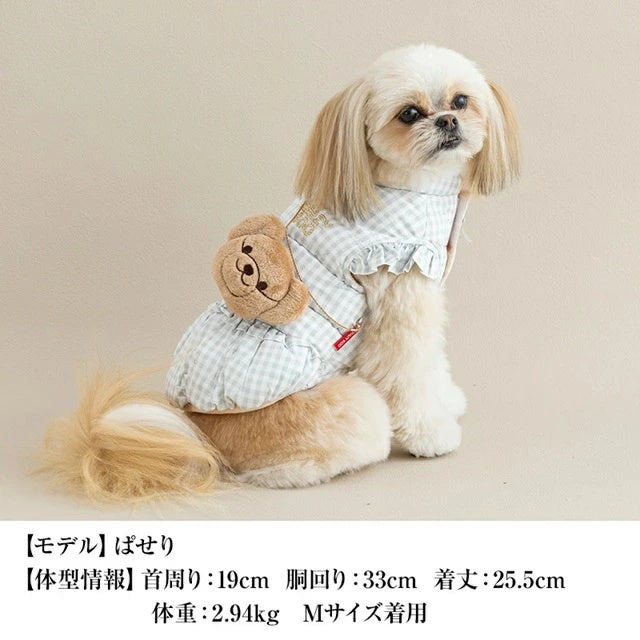 クレイジーブー CRAZYBOO 袖フリルチャーム付きアウター【犬服 小型犬 アウター ジャケット セレブ】