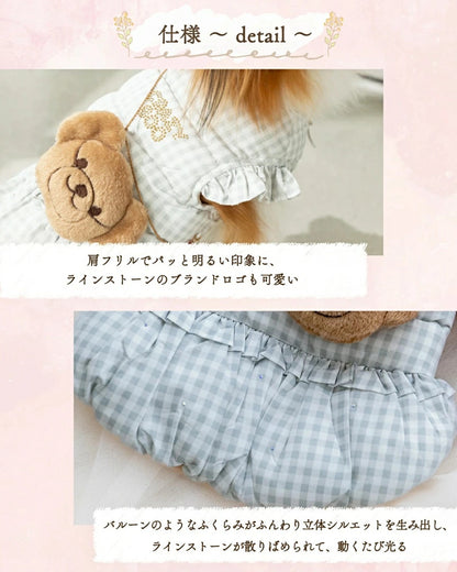 クレイジーブー CRAZYBOO 袖フリルチャーム付きアウター【犬服 小型犬 アウター ジャケット セレブ】