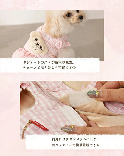クレイジーブー CRAZYBOO 袖フリルチャーム付きアウター【犬服 小型犬 アウター ジャケット セレブ】