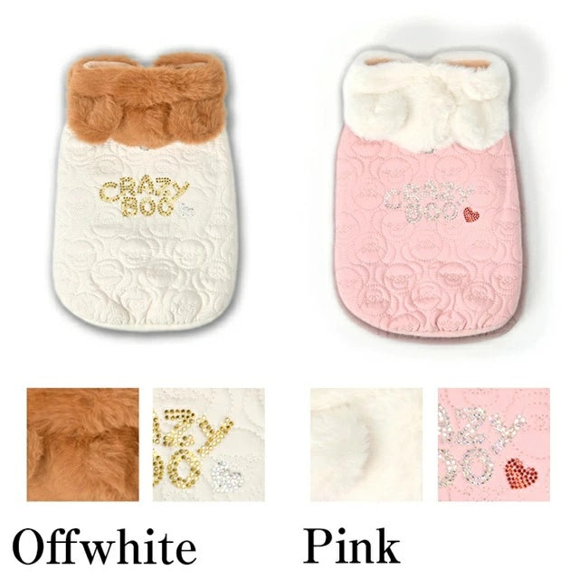 クレイジーブー CRAZYBOO くま耳キルトアウター【犬服 小型犬 アウター ジャケット セレブ】