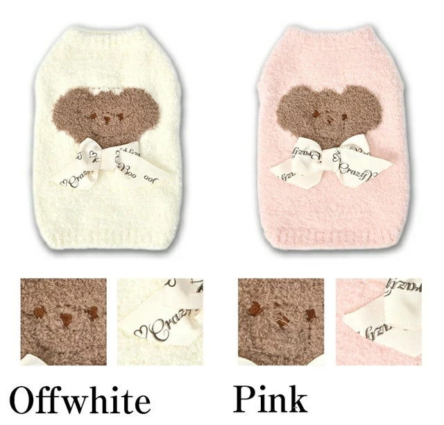 クレイジーブー CRAZYBOO くまさんマシュマロニット【犬服 小型犬 トップス ニット セーター セレブ】