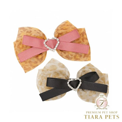 ゴッドピヴァ GODPIVA レオパードパフバレッタ【小型犬 犬用 ヘアアクセサリー バレッタ セレブ】