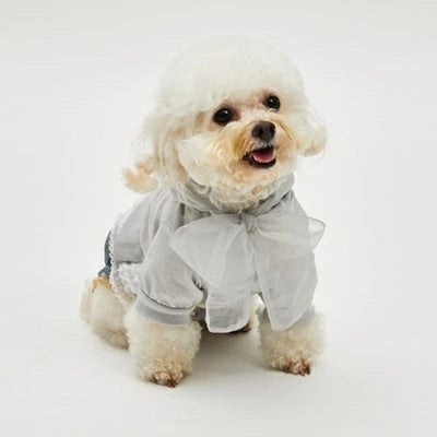 ルイスドッグ louisdog Big Bow Hoodie【小型犬 犬服 トップス フーディ パーカー 半袖 セレブ】