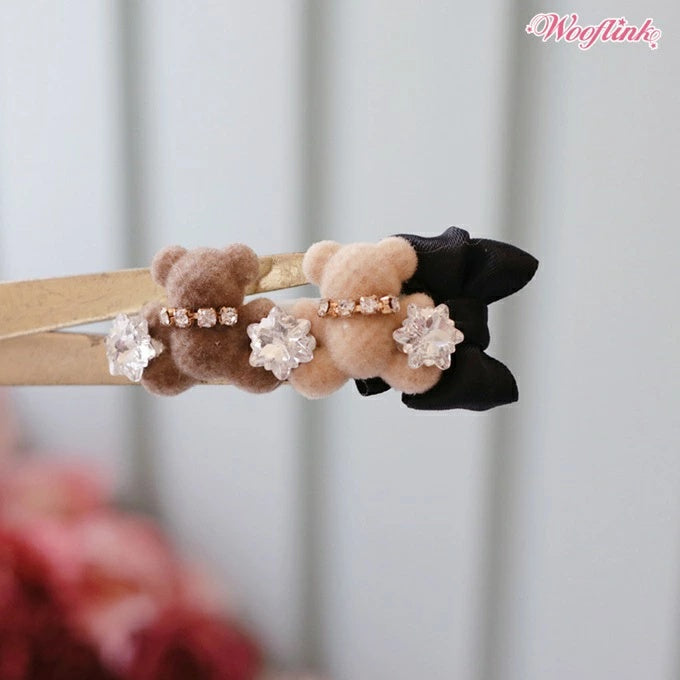 ウーフリンク WOOFLINK TEDDY & BOW【小型犬 犬用 ヘアアクセサリー ヘアクリップ セレブ】