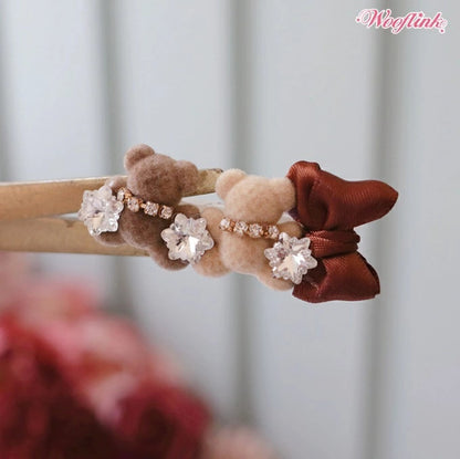ウーフリンク WOOFLINK TEDDY & BOW【小型犬 犬用 ヘアアクセサリー ヘアクリップ セレブ】