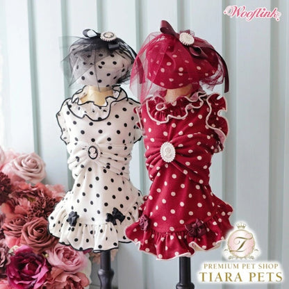 ウーフリンク WOOFLINK POLKA POLKA MINI DRESS【小型犬 犬服 ワンピース ドレス スカート セレブ】