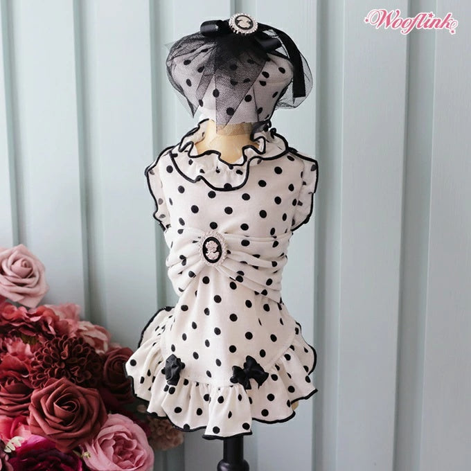 ウーフリンク WOOFLINK POLKA POLKA MINI DRESS【小型犬 犬服 ワンピース ドレス スカート セレブ】