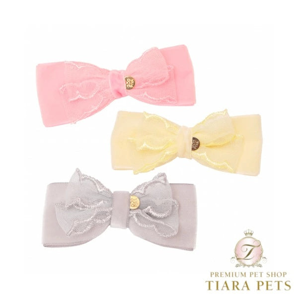 ゴッドピヴァ GODPIVA ベロアホイップバレッタ【小型犬 犬用 ヘアアクセサリー バレッタ セレブ】