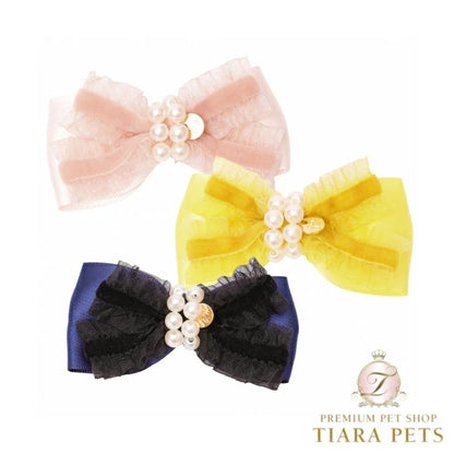 ゴッドピヴァ GODPIVA ドーリーフリルリボン【小型犬 犬用 ヘアアクセサリー バレッタ セレブ】